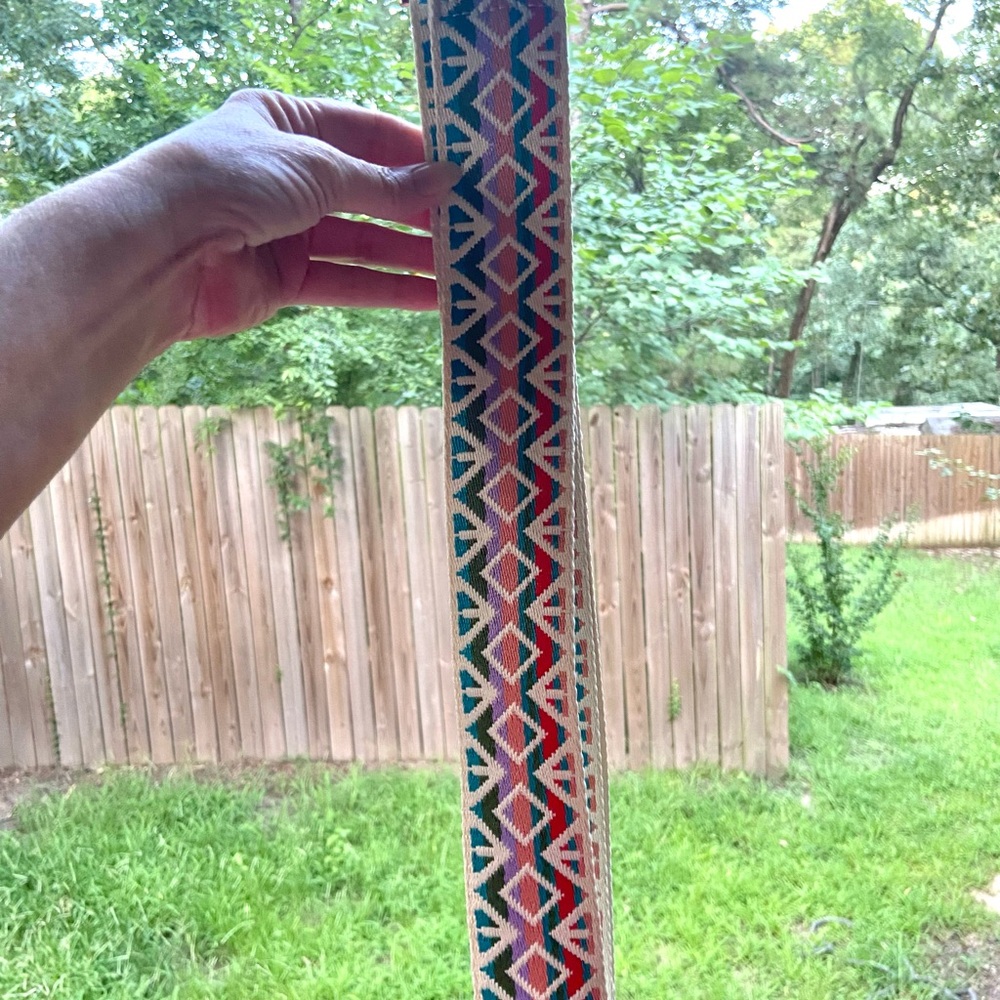 Camera/Guitar Strap- Colorful Geometric Patterned Strap for Bags/Totes NWOT - Picture 7 of 10